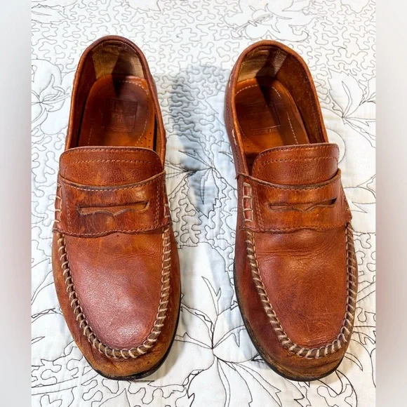 Frye | Shoes | Frye Lewis Penny Loafer Brown Leather Slip On  display picture 1